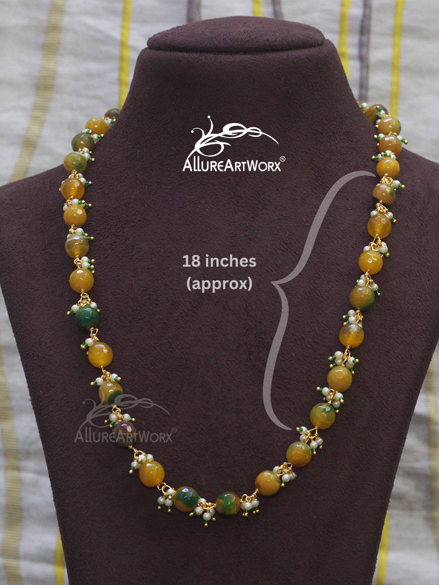 Yellow Green Agate Neckpiece