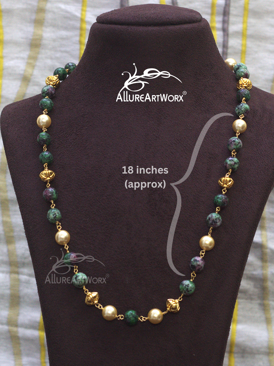 Zoisite Pearl Neckpiece