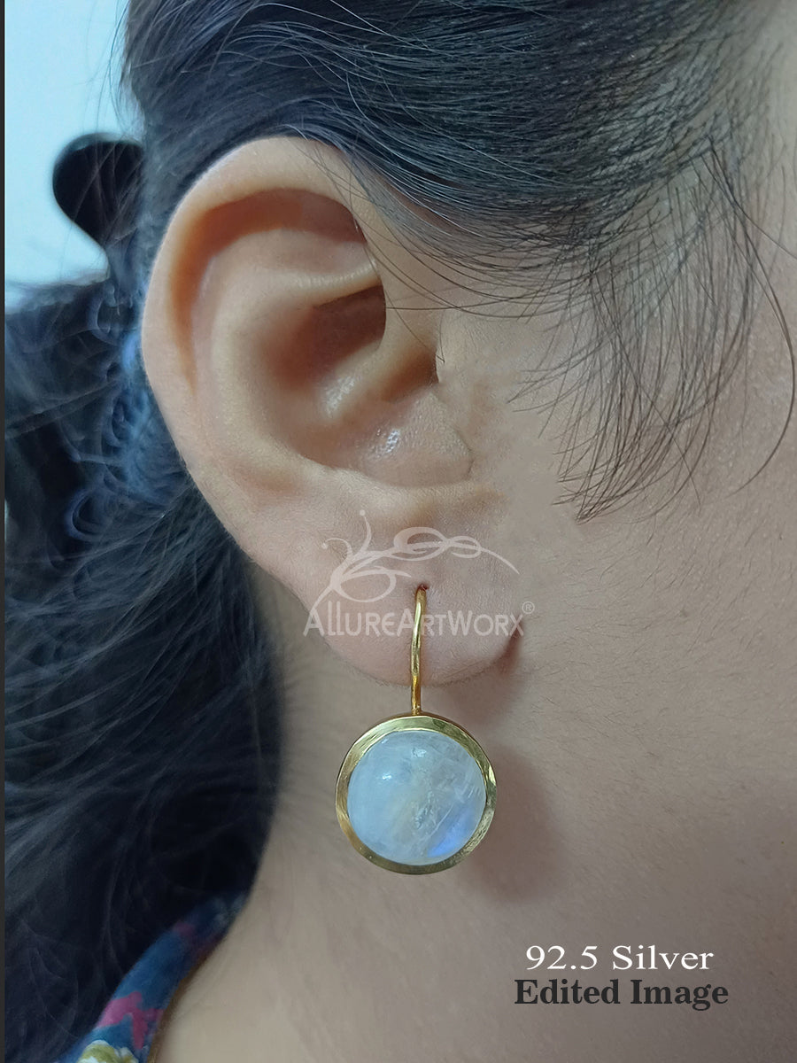 Moonstone Silver Hooks