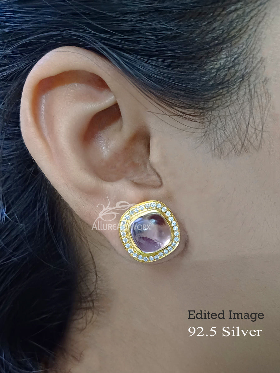 Amethyst Silver Earrings