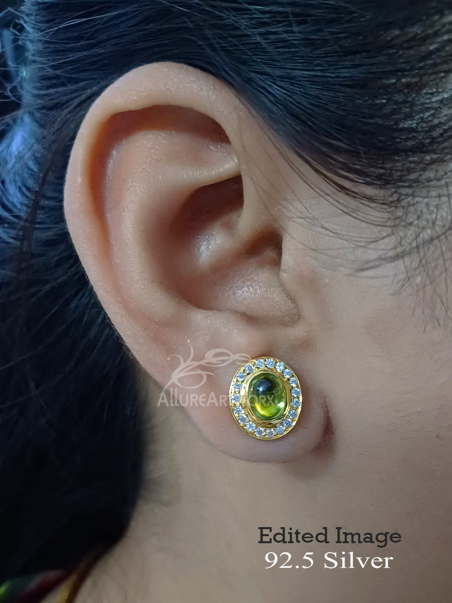 Peridot Silver Earrings