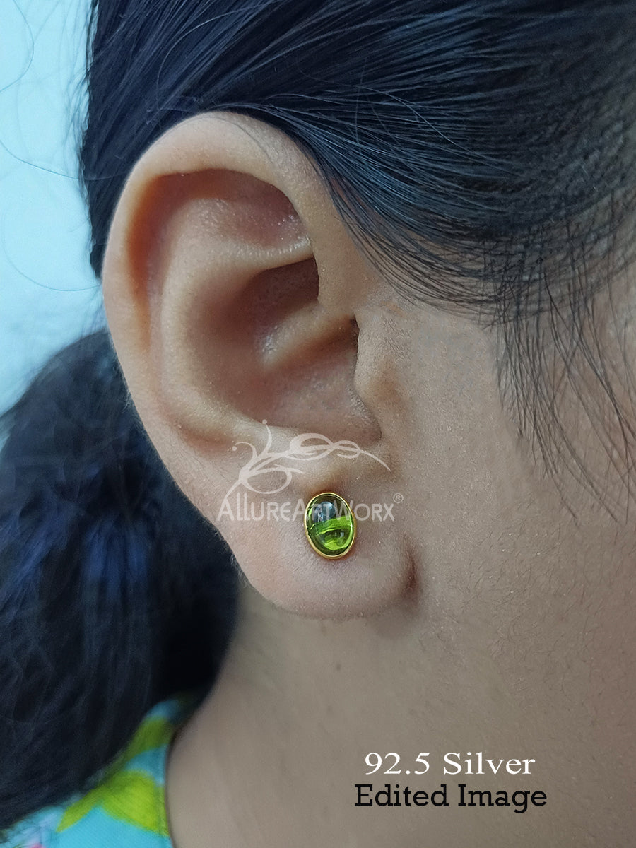 Peridot Silver Earrings(small)