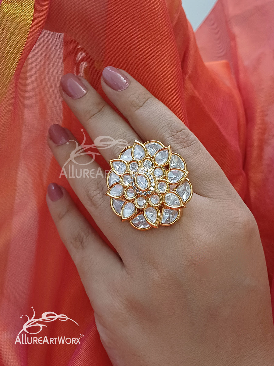 Kundan cz Ring