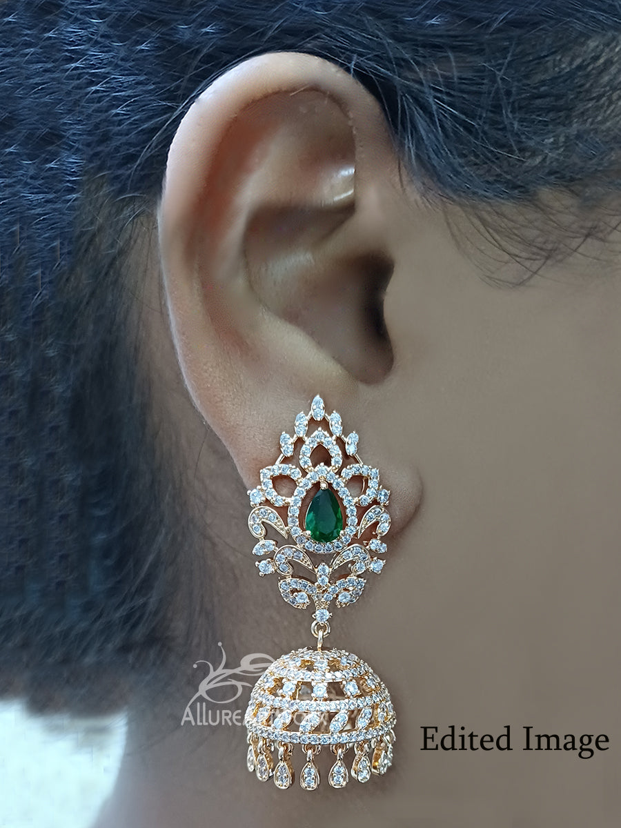 Traditional Jhumkas(green)