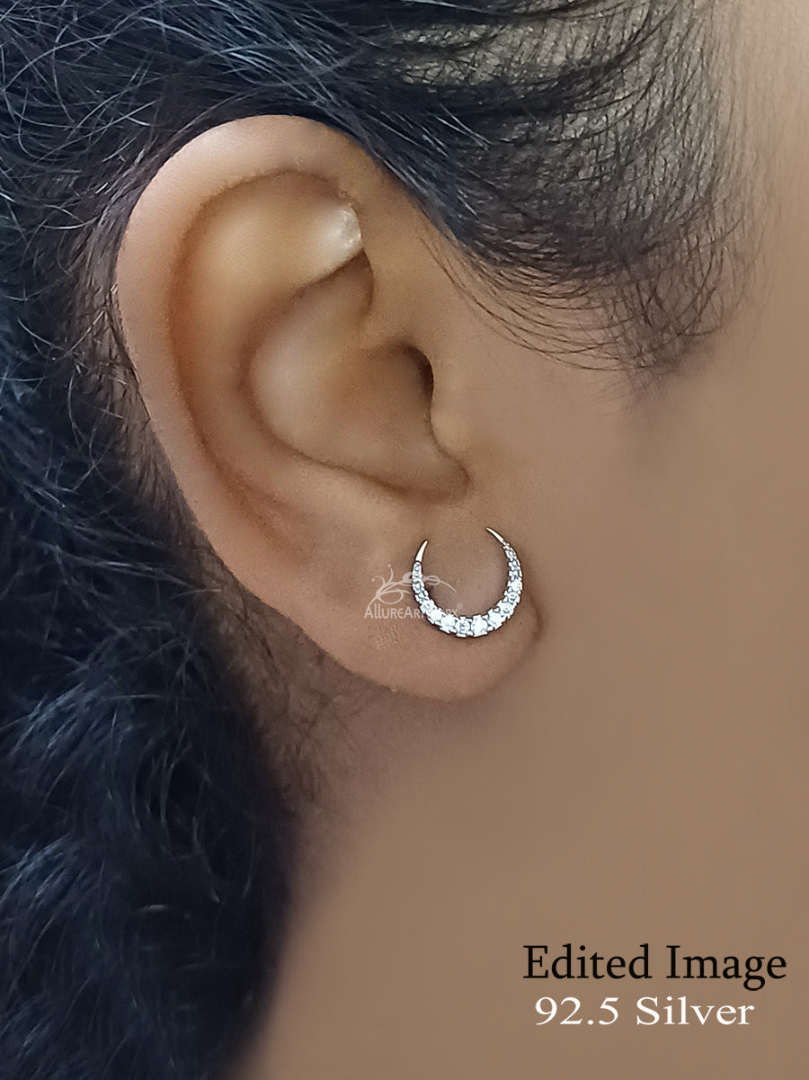 Moon Silver Earrings