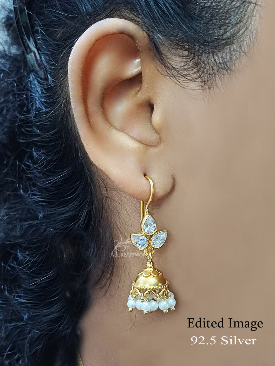 Grace Silver Jhumkis