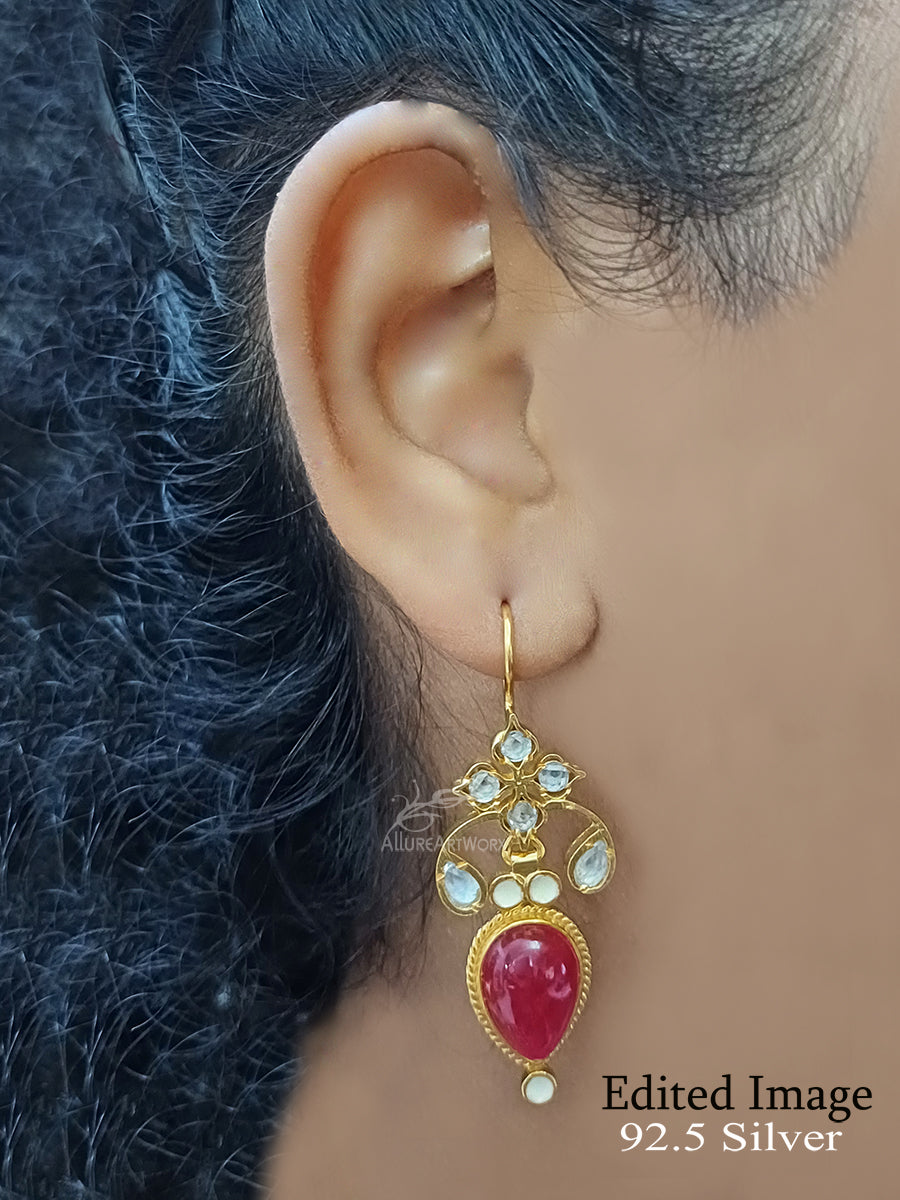 Carmine Silver Hooks