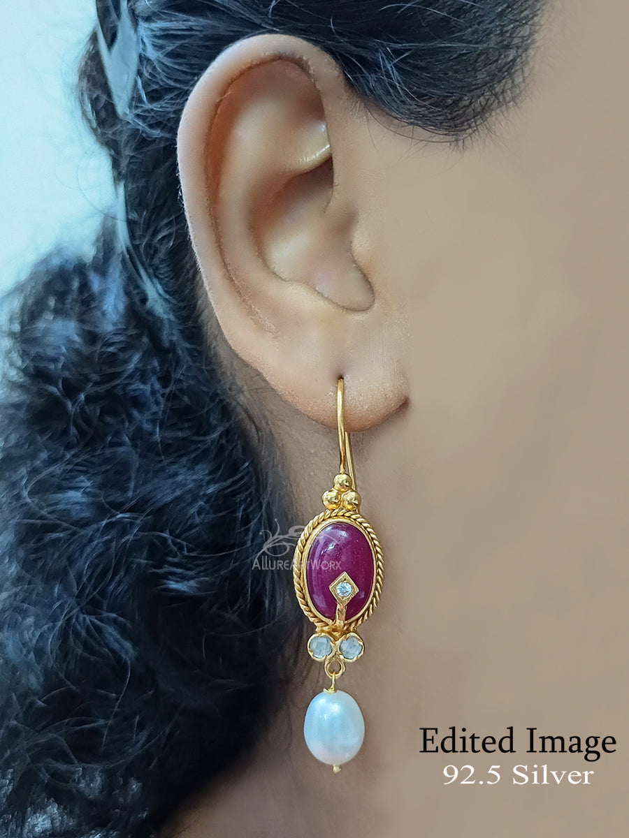 Carmine Silver Hooks