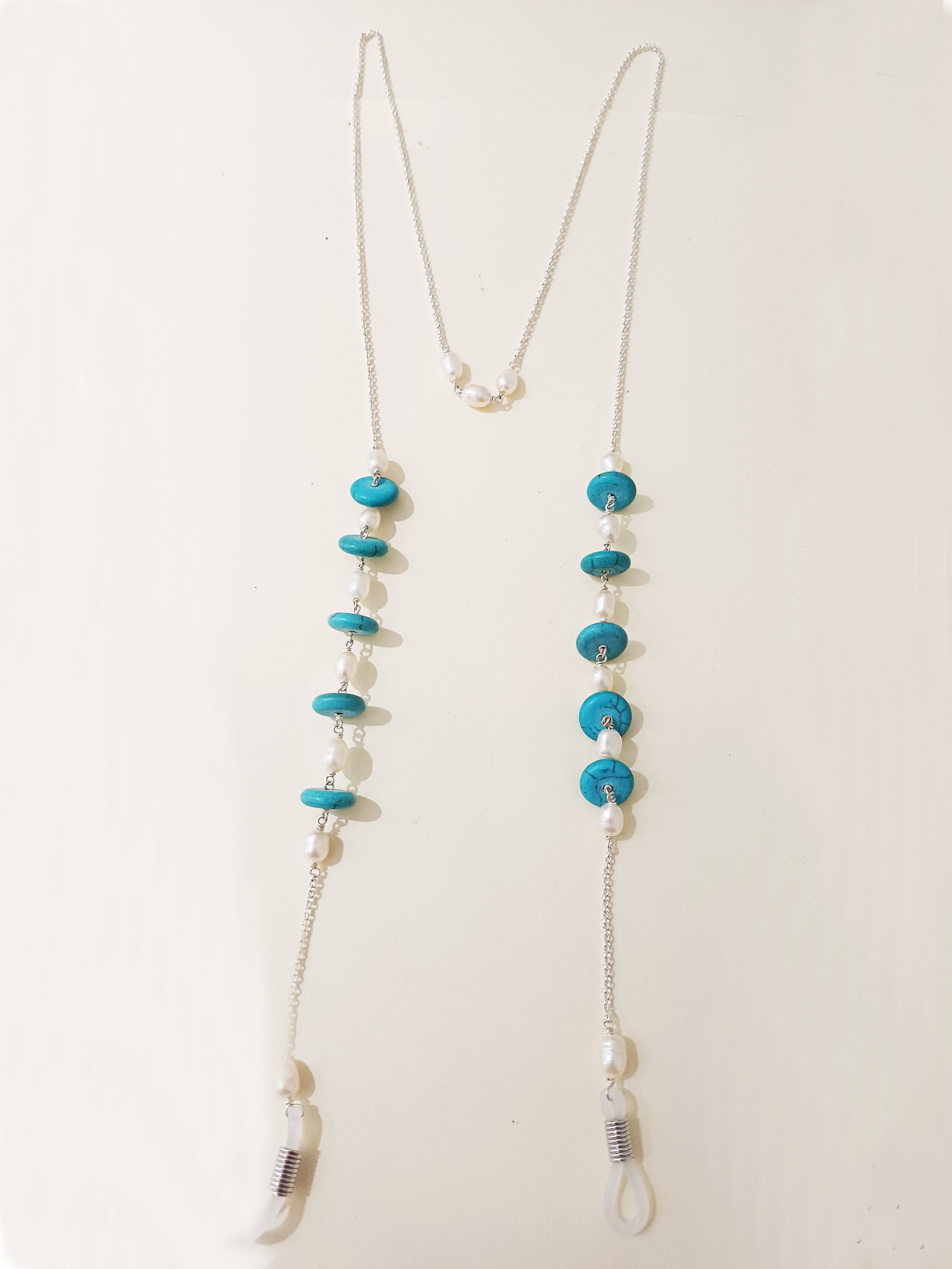 Turquoise Pearl Earpods Chain