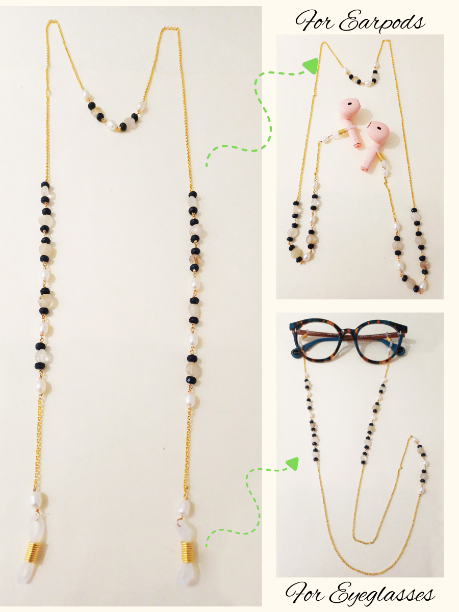 Citrine Pearl Earpods Chain