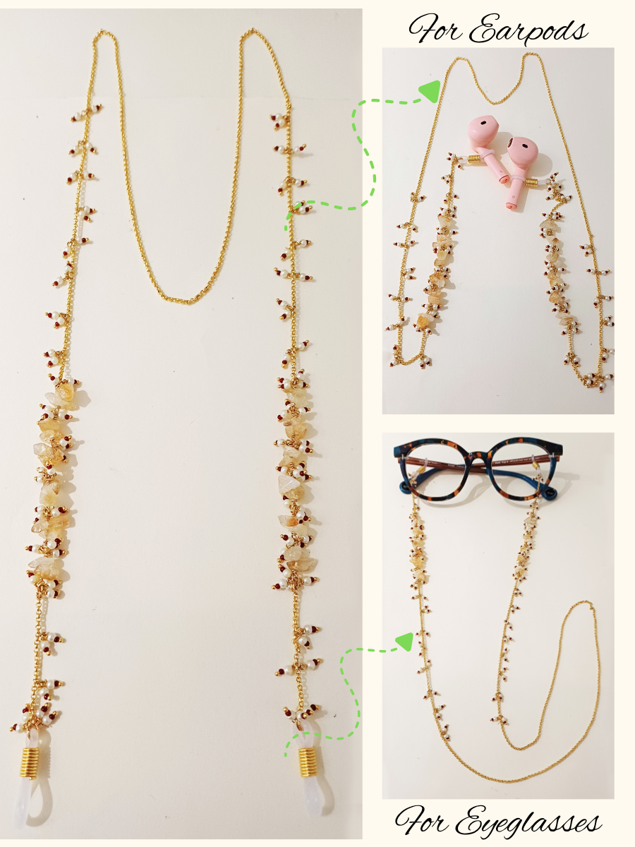 Citrine Earpods Chain