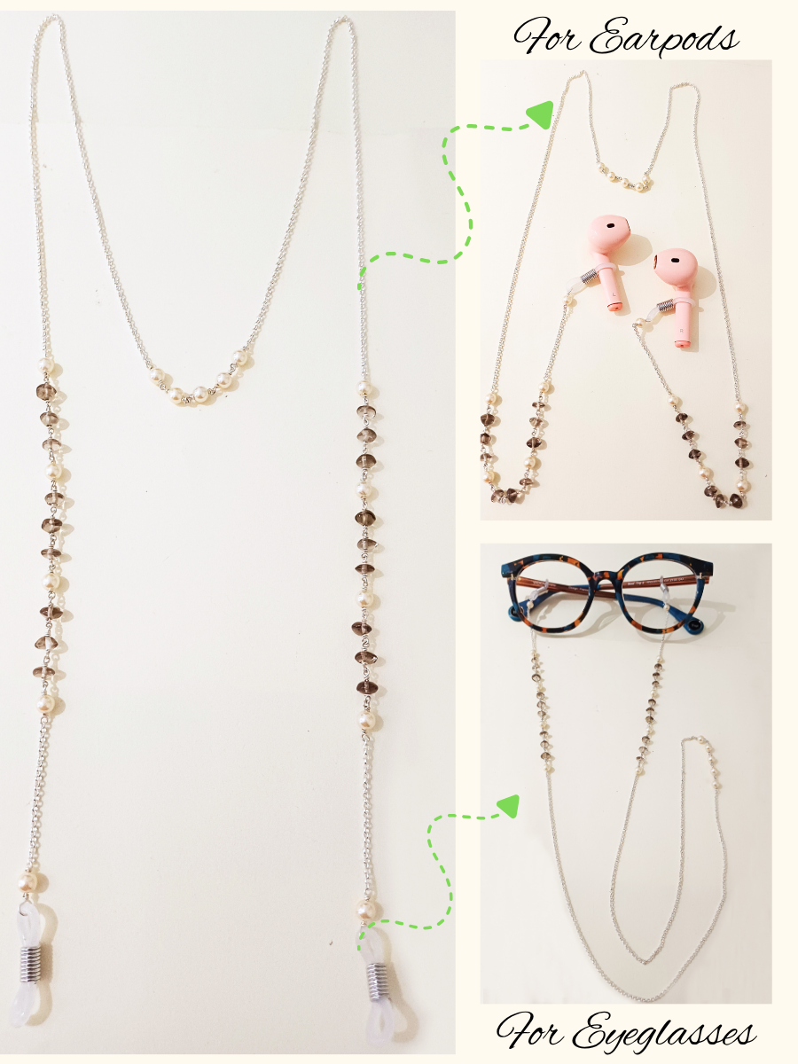 Quartz Pearl Earpods Chain