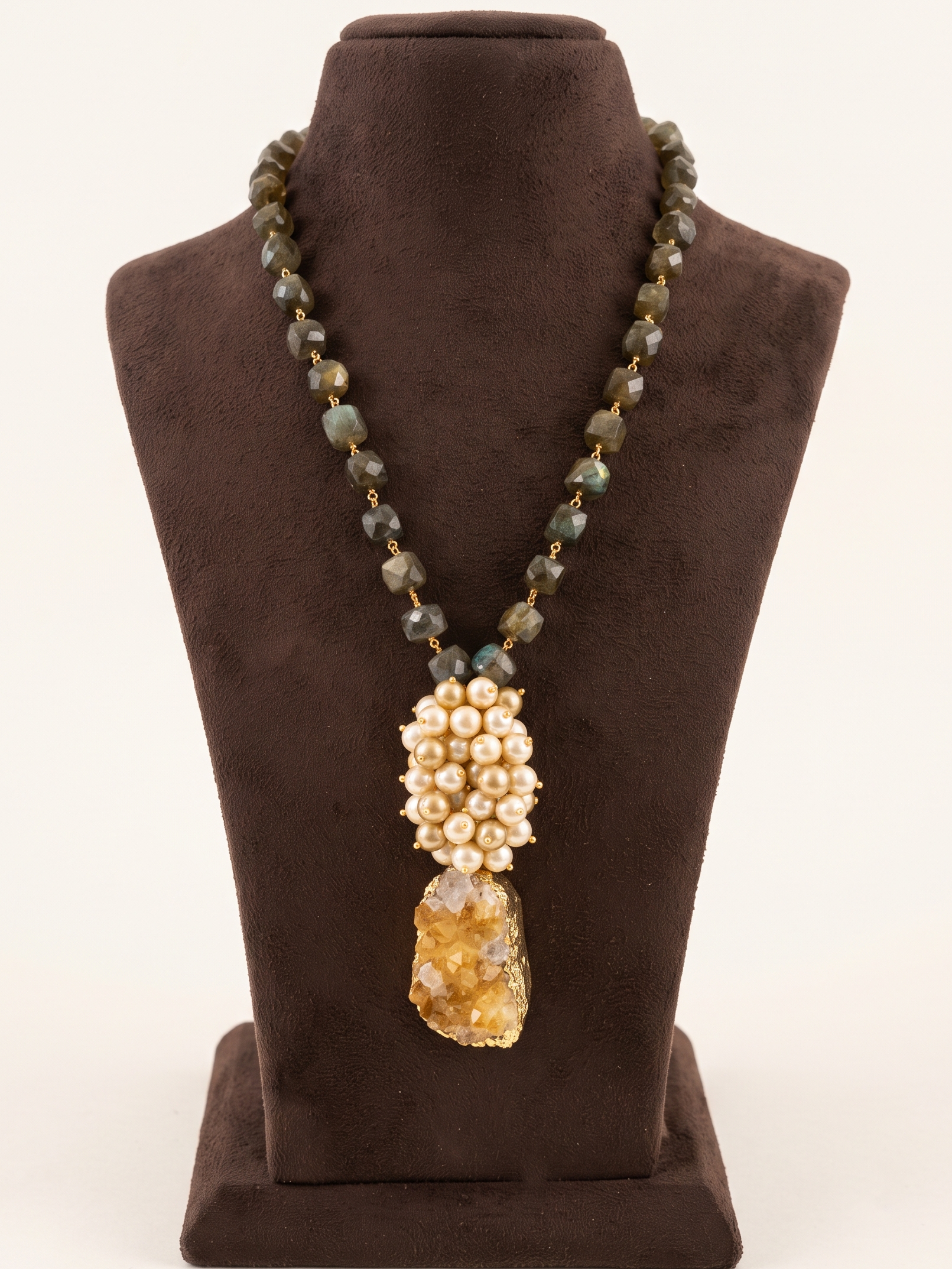 Labradorite Citrine Neckpiece