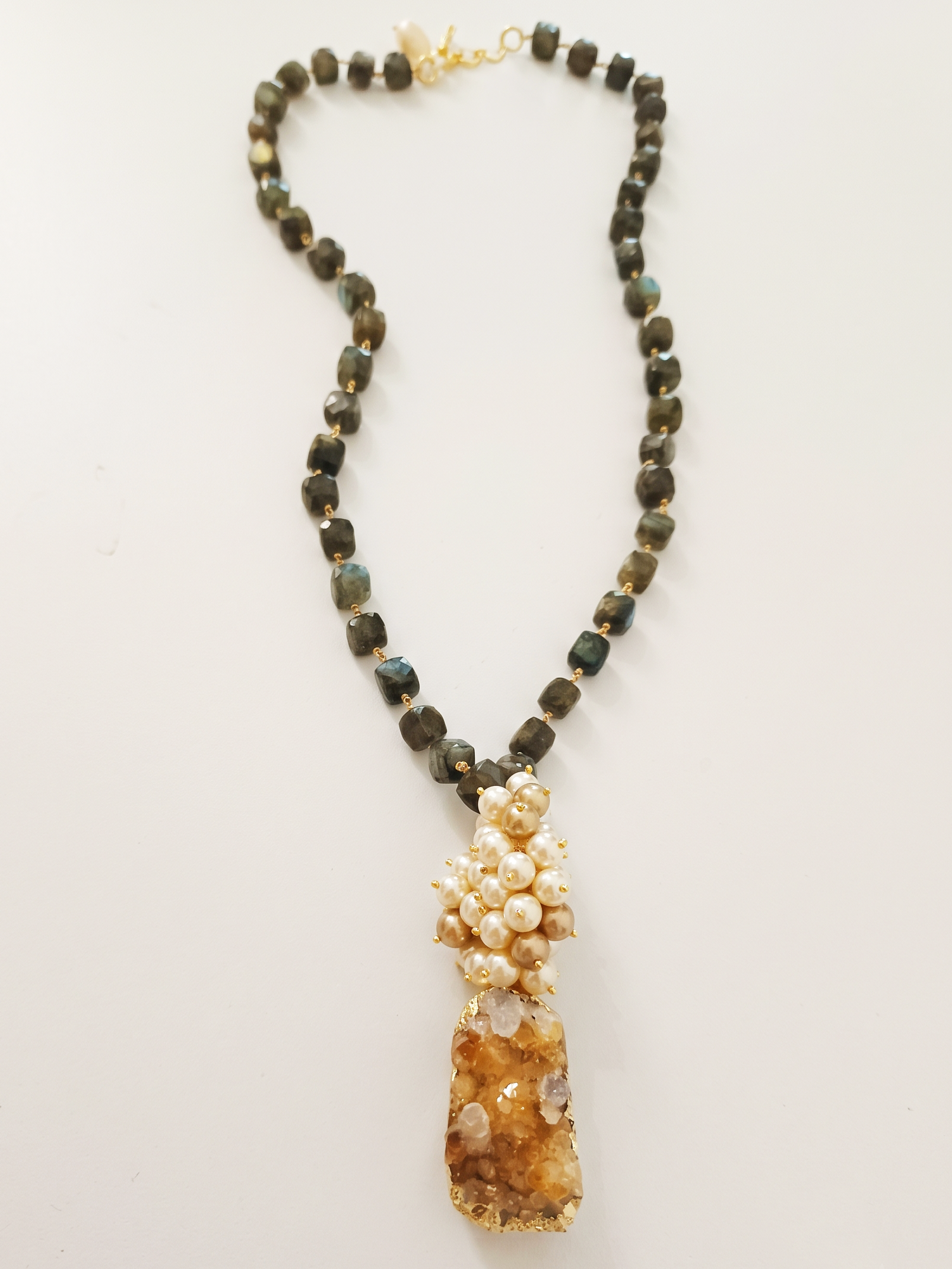 Labradorite Citrine Neckpiece