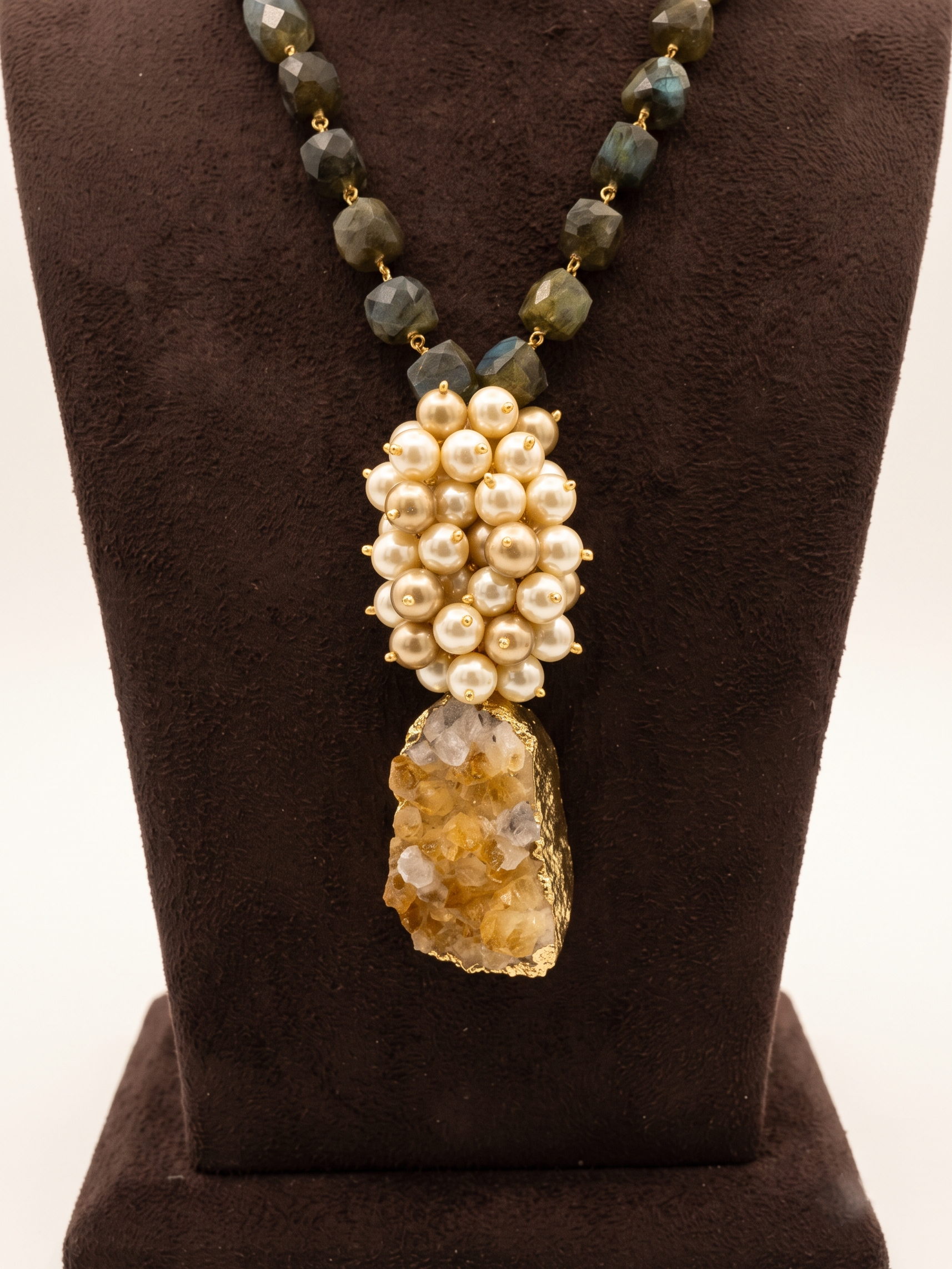 Labradorite Citrine Neckpiece