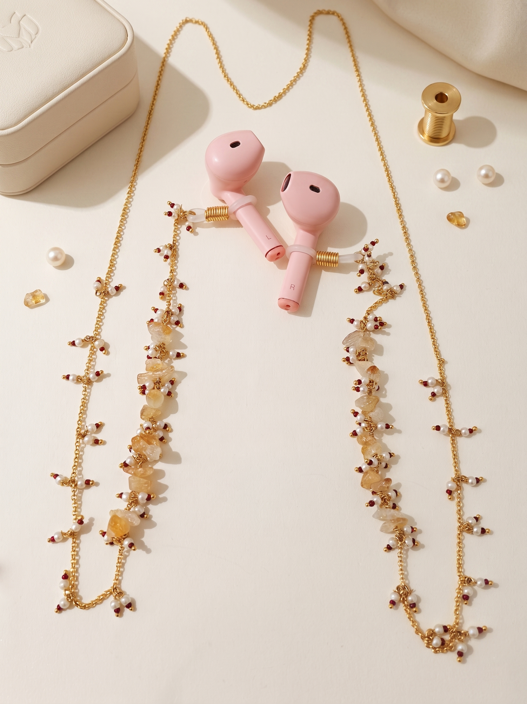 Citrine Earpods Chain
