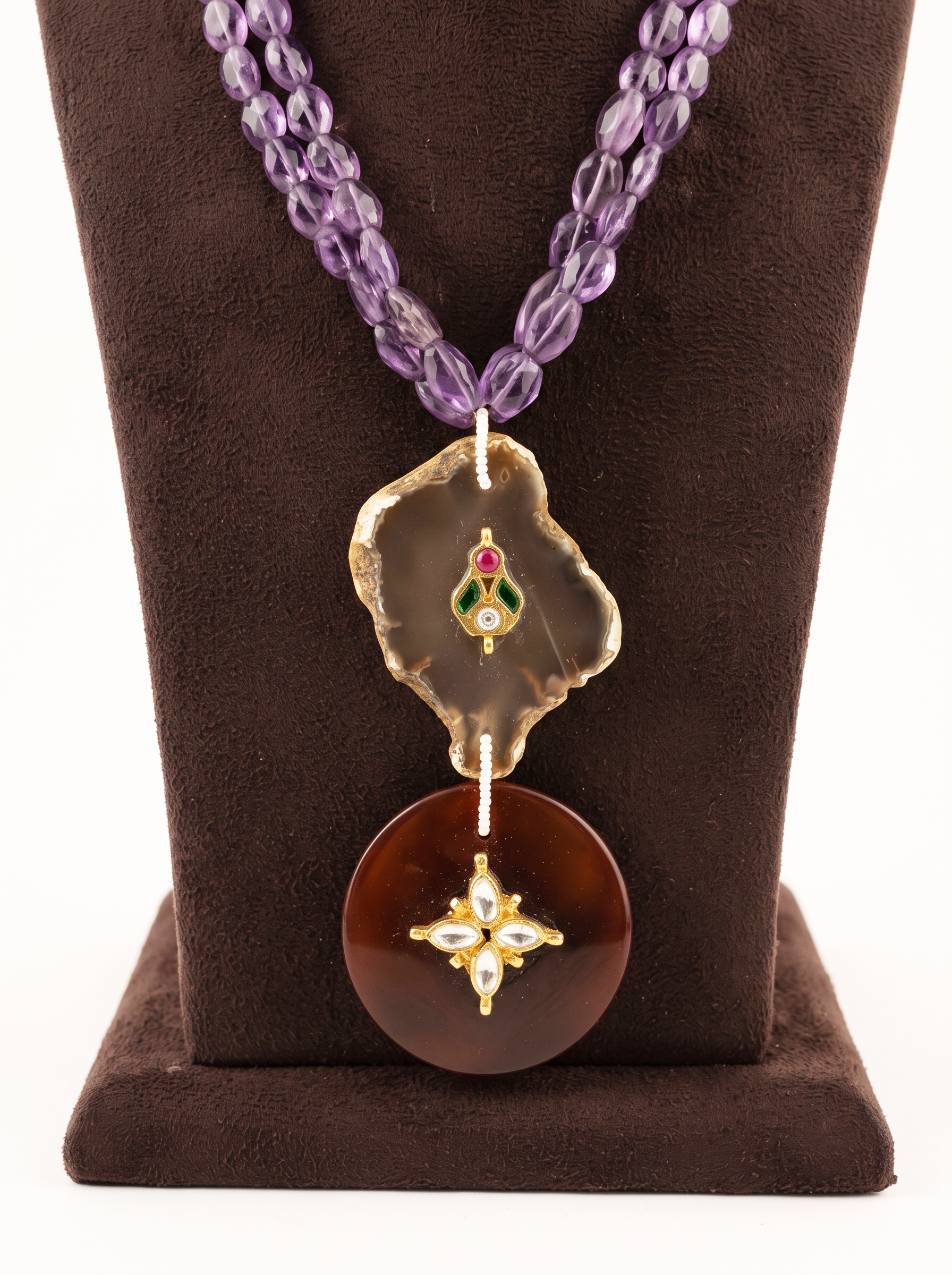 Amethyst Onyx Neckpiece