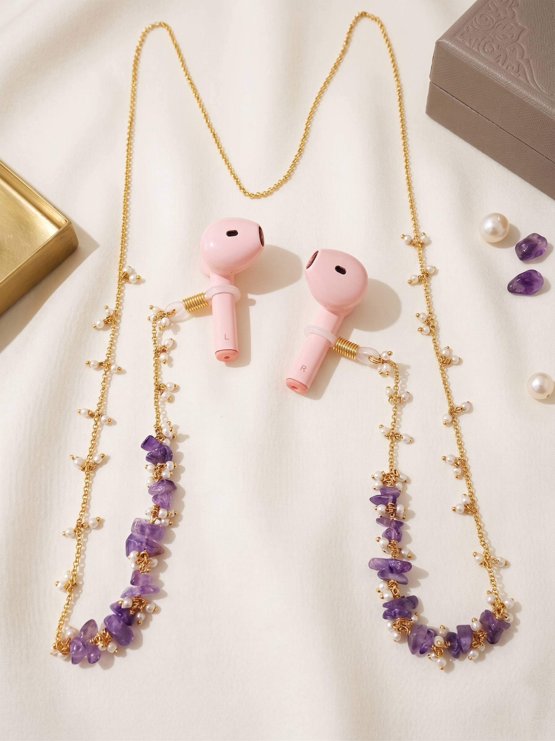 Amethyst Earpods Chain