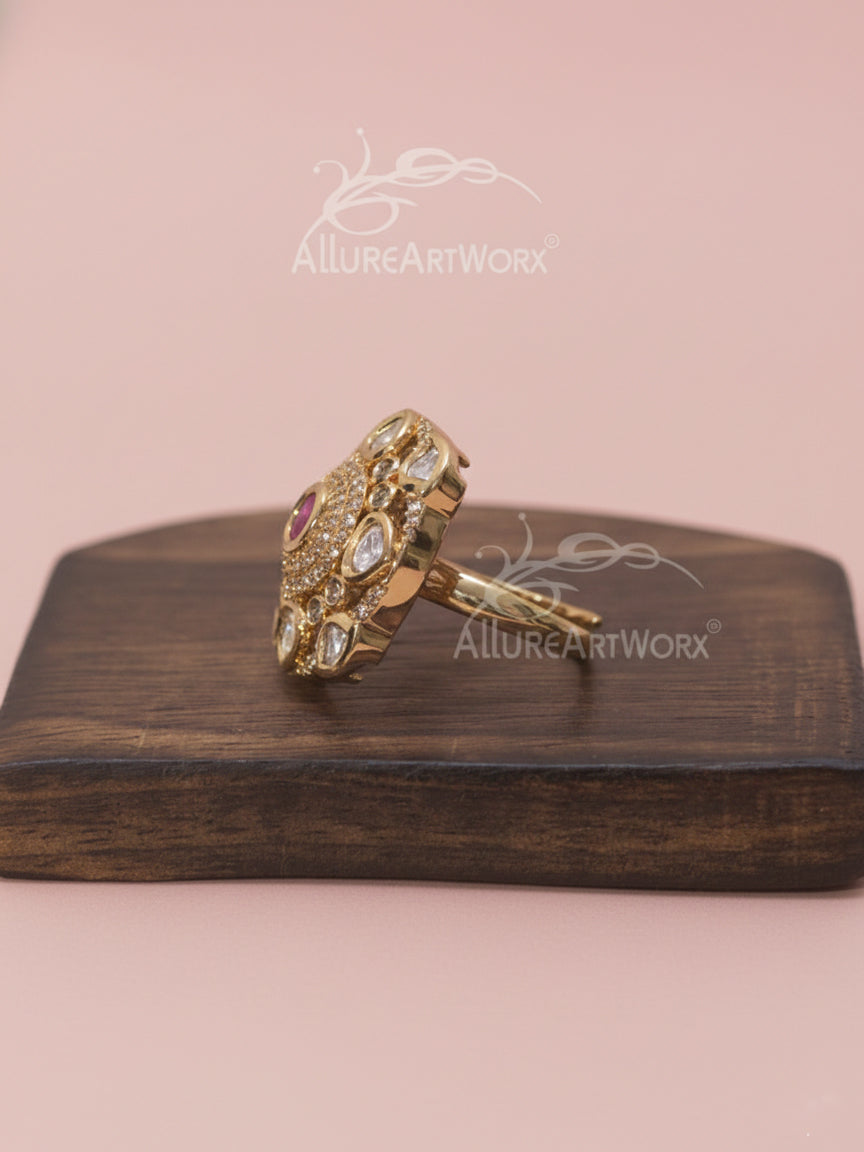 Kundan Cz Ring