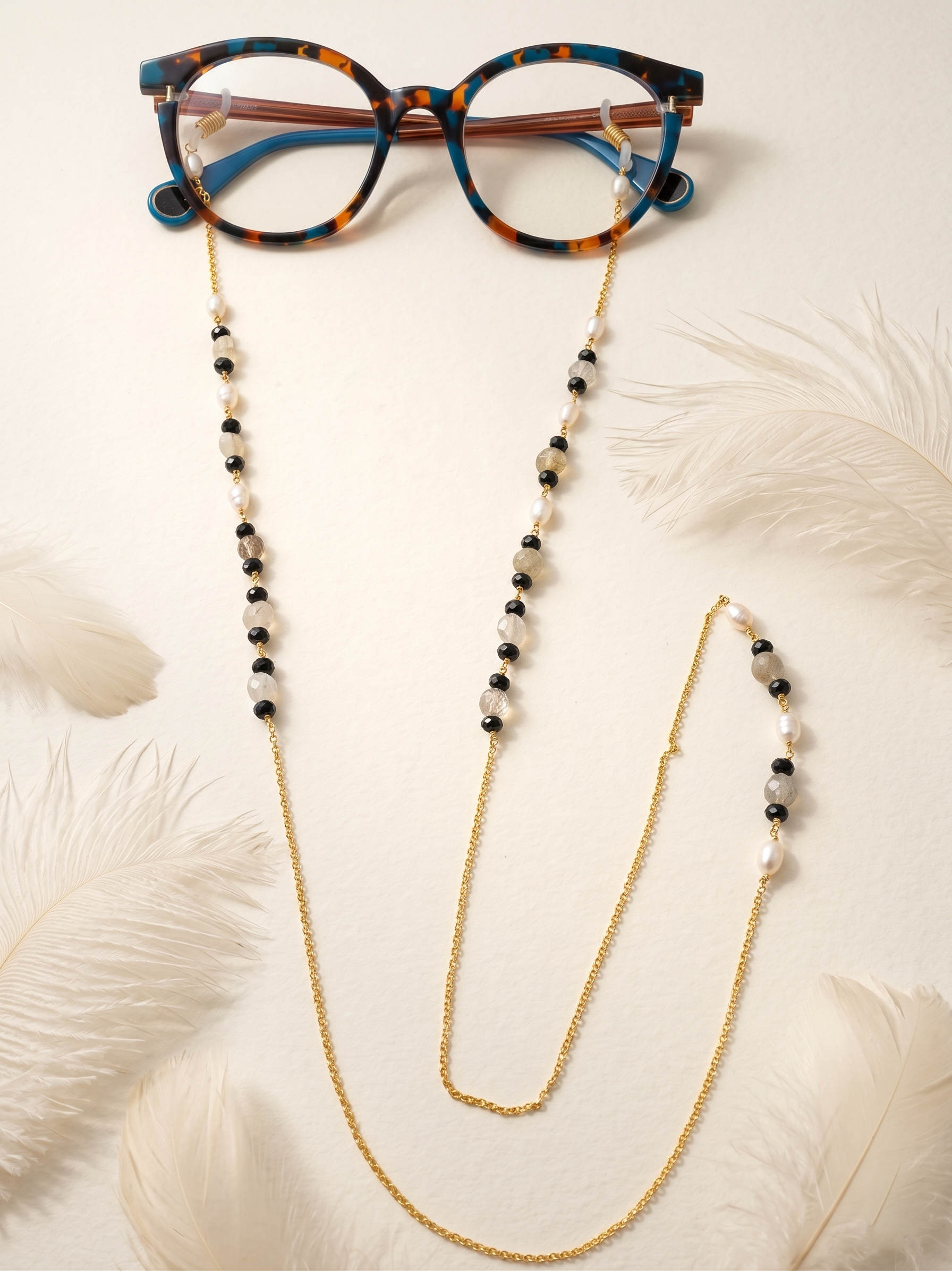 Citrine Pearl Earpods Chain