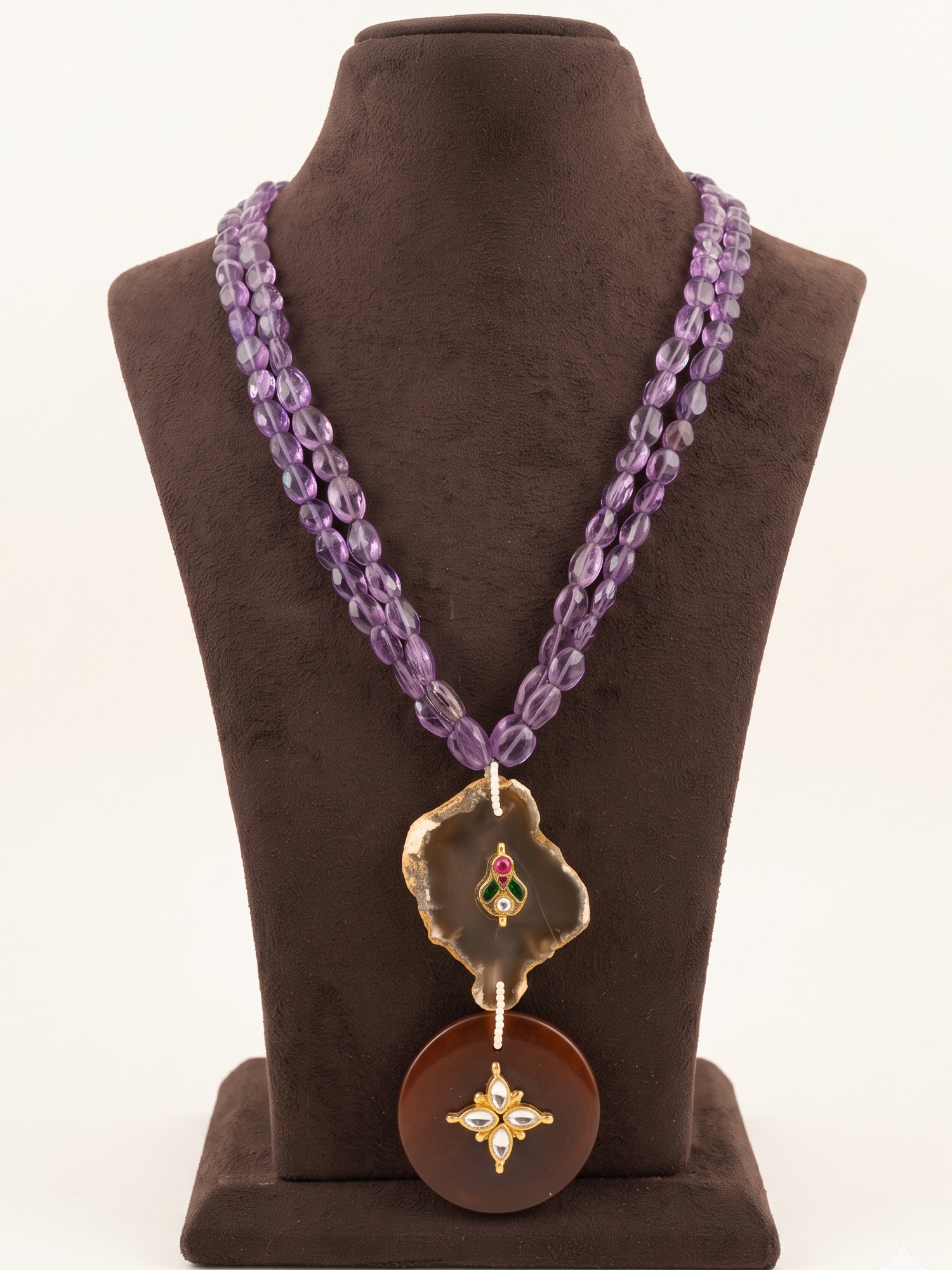 Amethyst Onyx Neckpiece