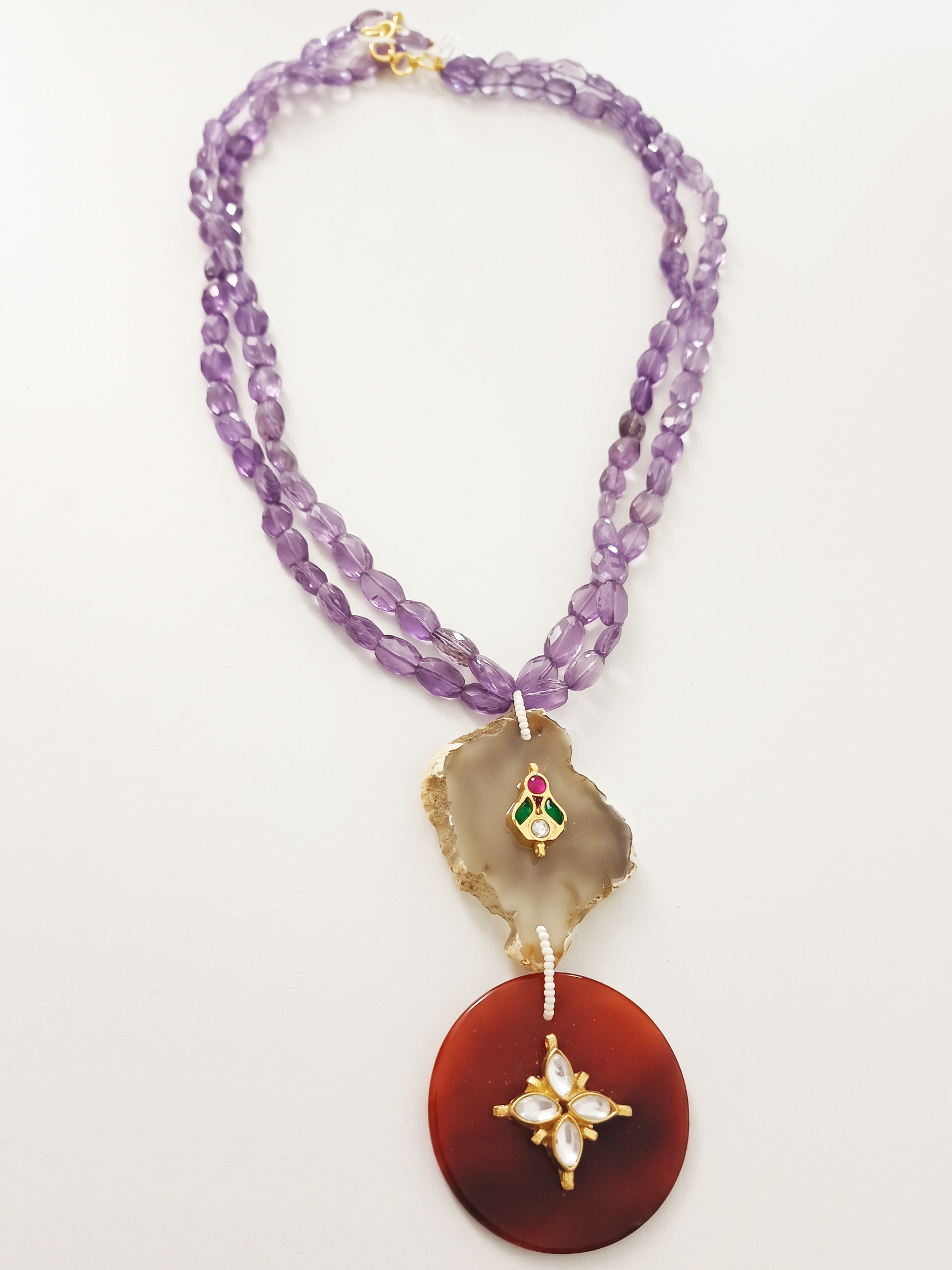 Amethyst Onyx Neckpiece