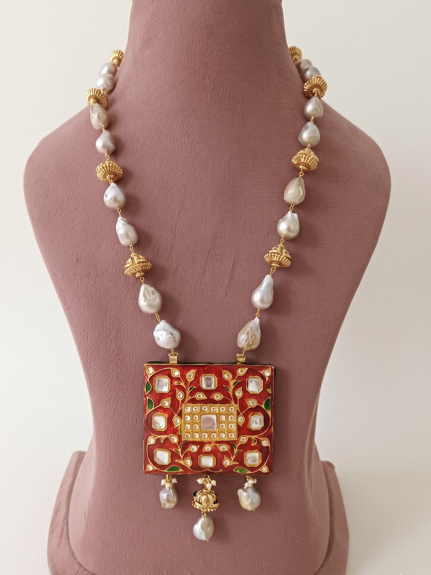 Baroques Minakari Necklace(long)