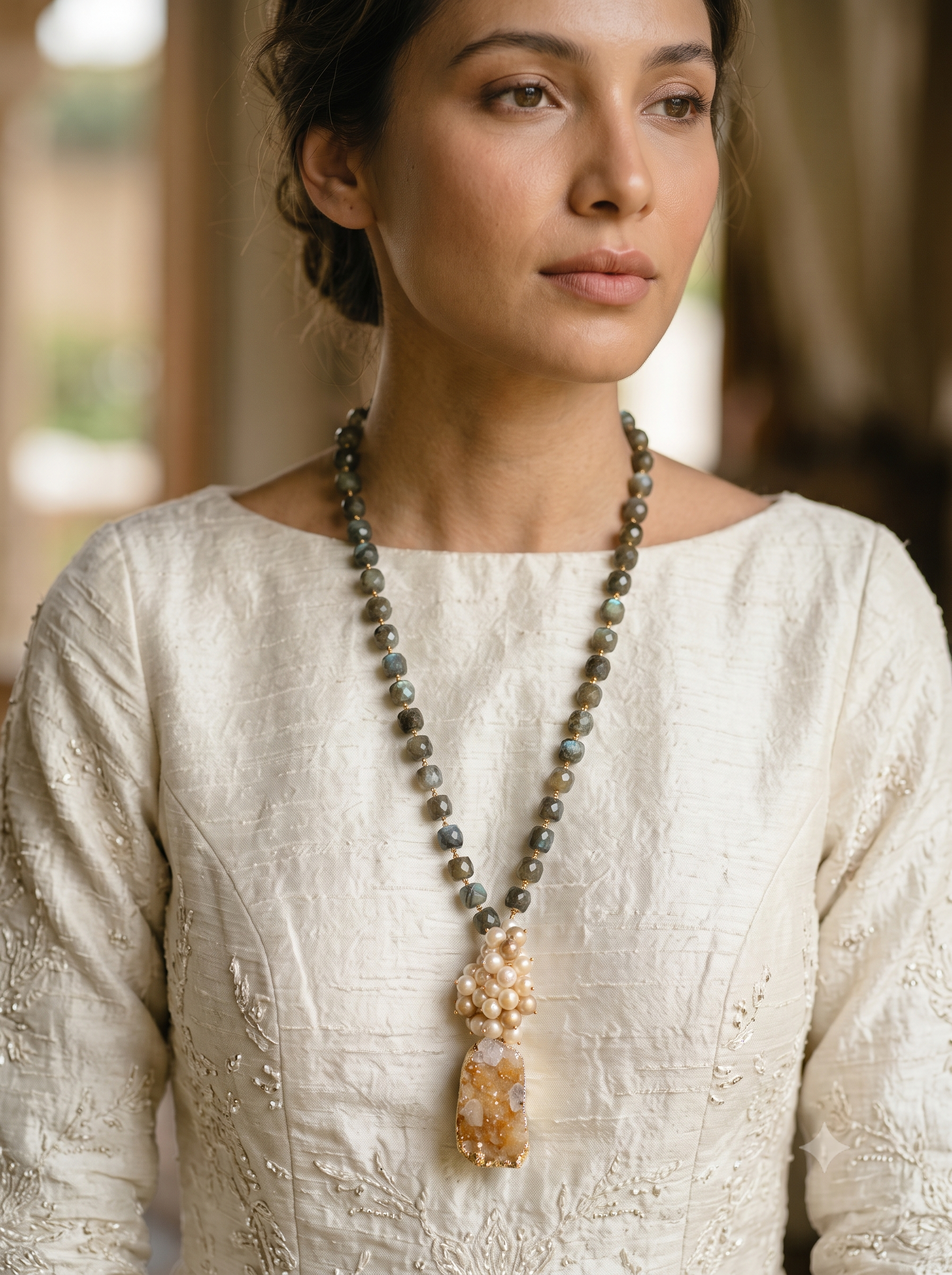 Labradorite Citrine Neckpiece