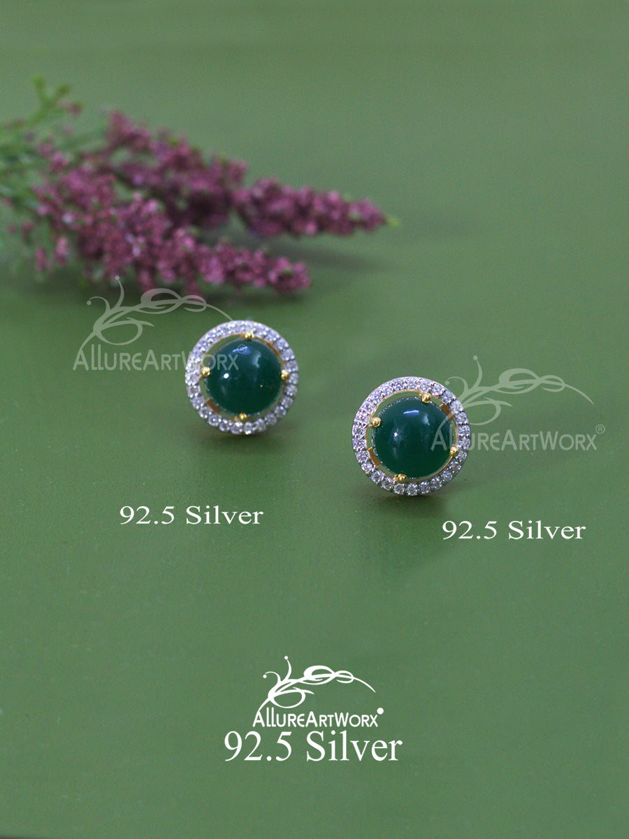 Ivy Silver Earrings(green)