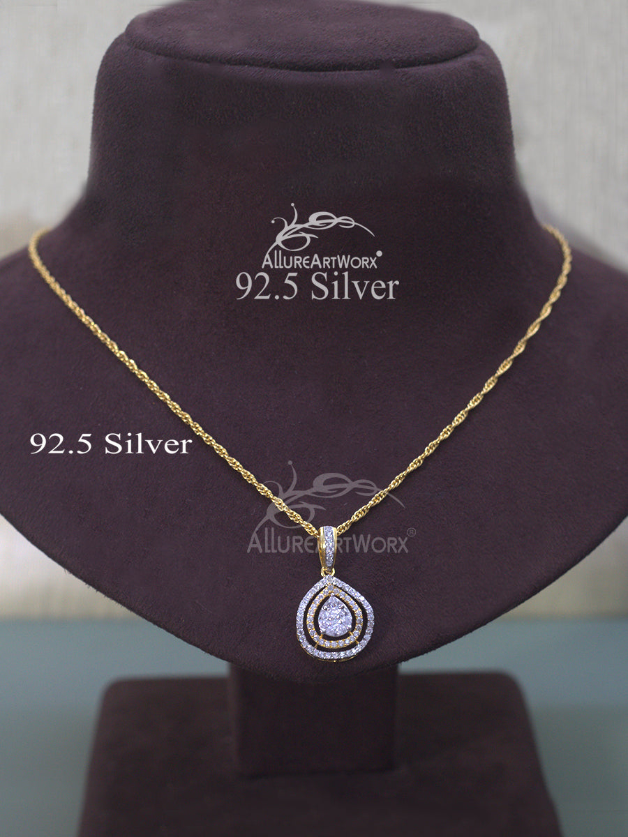 Alicia Silver Pendant Set