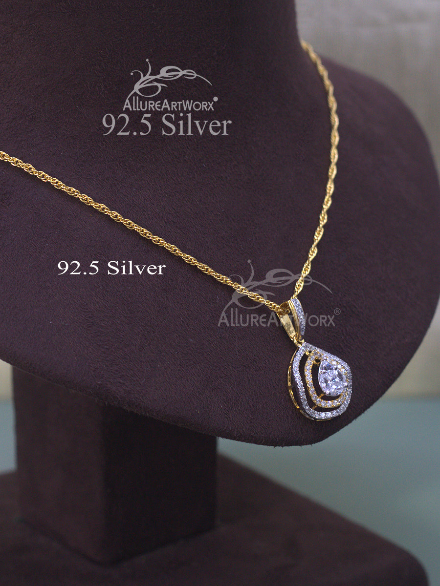 Alicia Silver Pendant Set