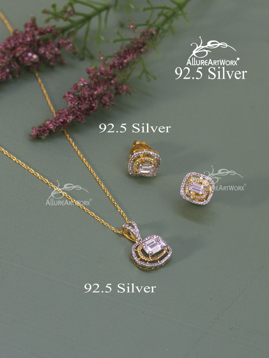 Ara Silver Pendant Set