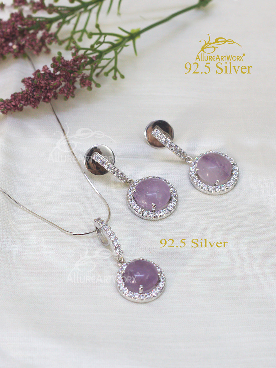 Iris Silver Pendant Set