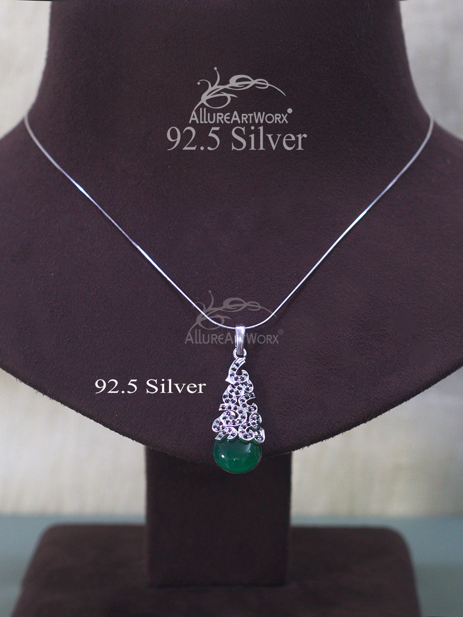 Tinsel Silver Pendant Set