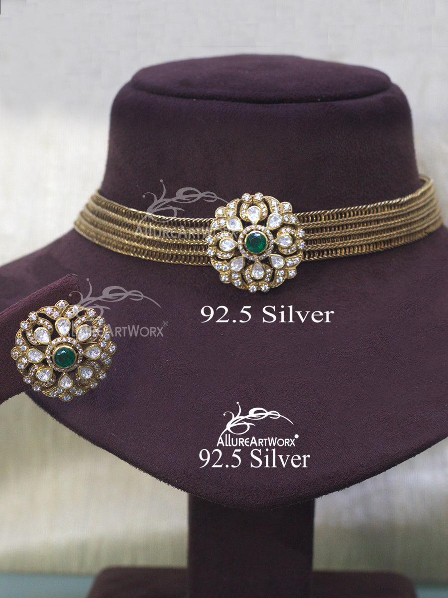 Blooming Silver Choker
