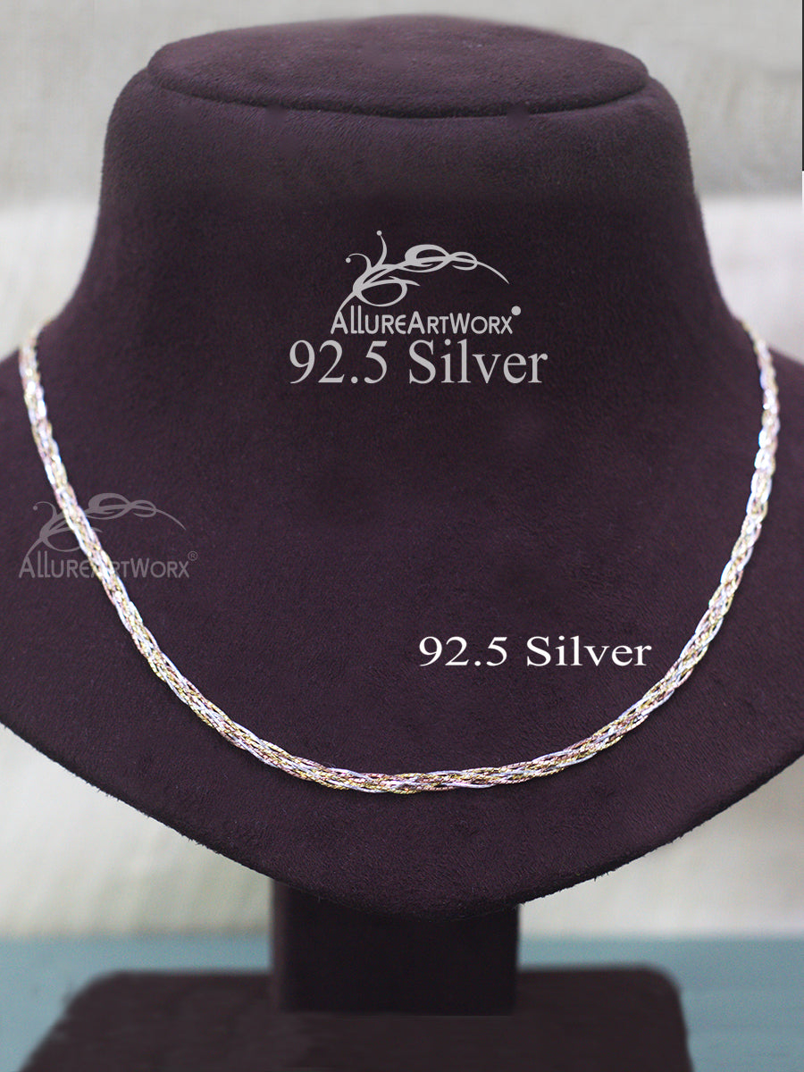 Three Tone Silver Chain