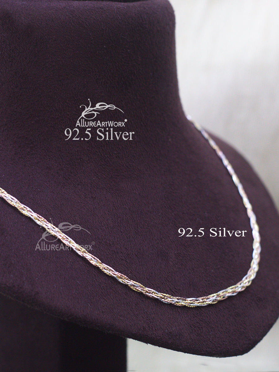 Three Tone Silver Chain