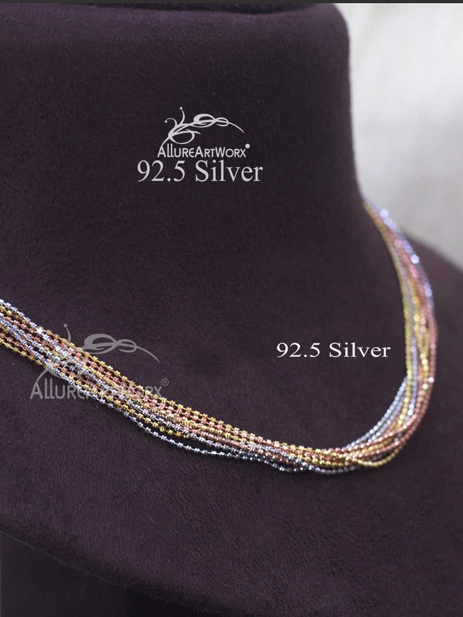 Three Tone Silver Chain