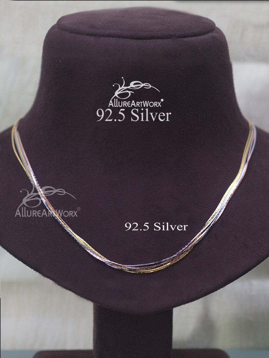 Three Tone Silver Chain