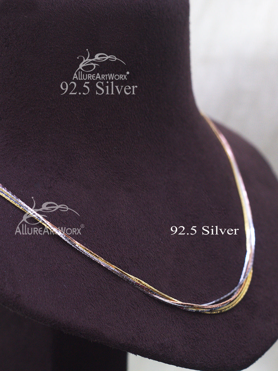 Three Tone Silver Chain
