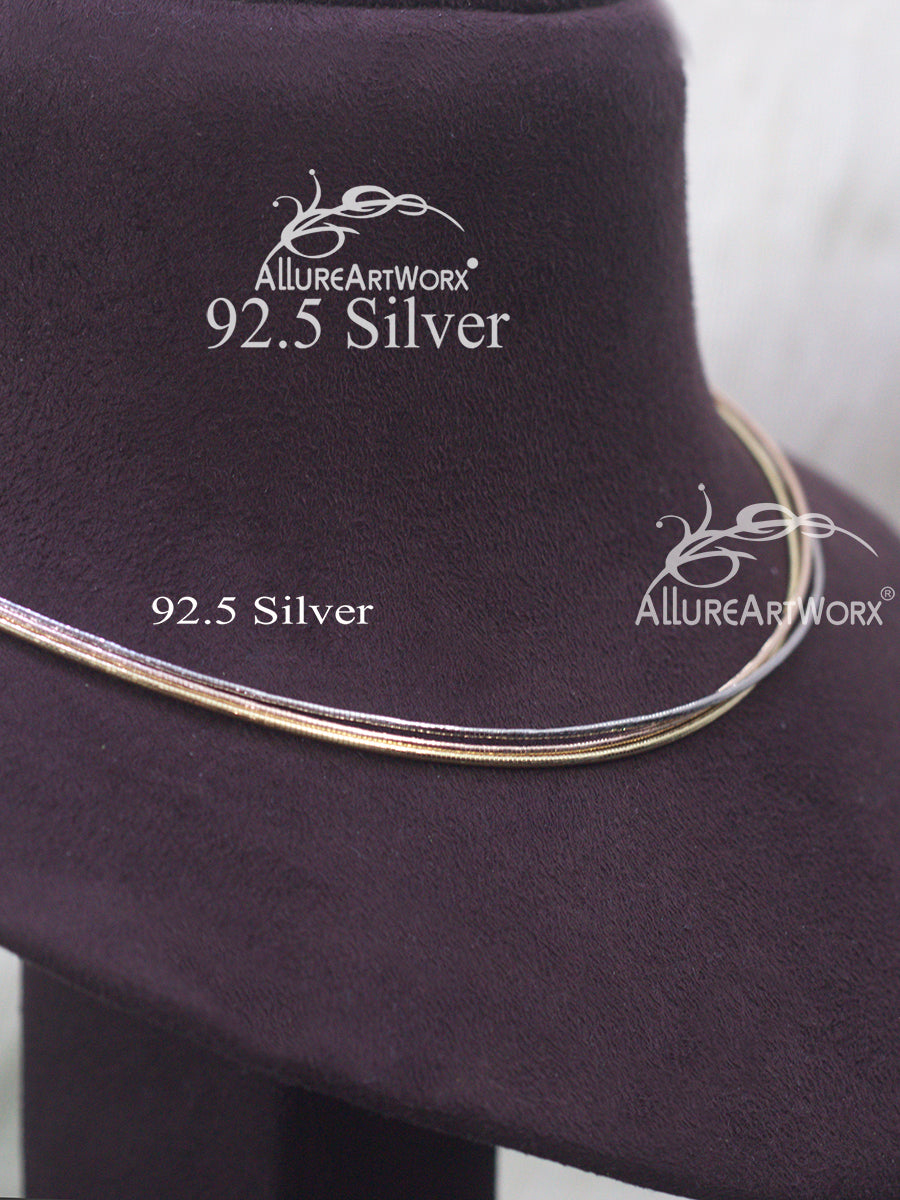 Three Tone Silver Chain