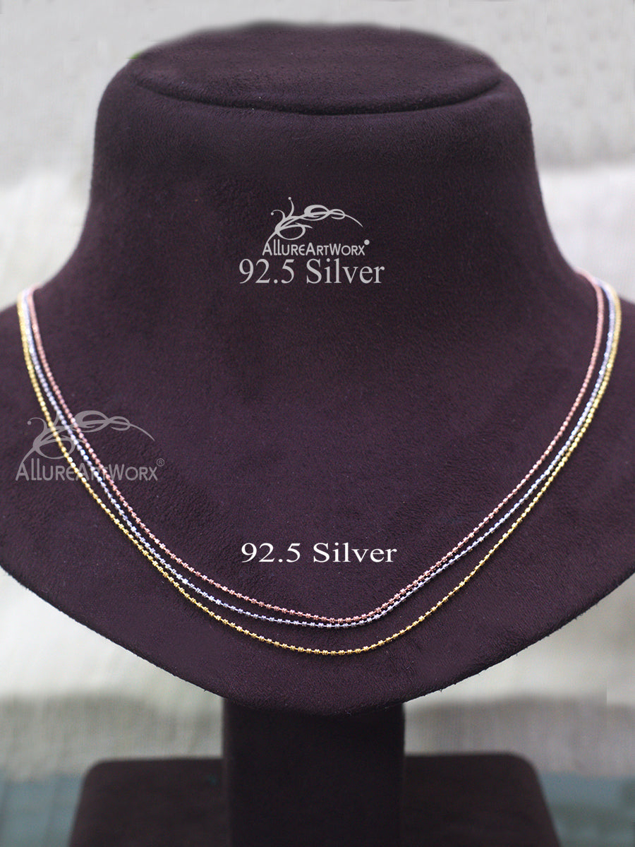 Three Tone Silver Chain