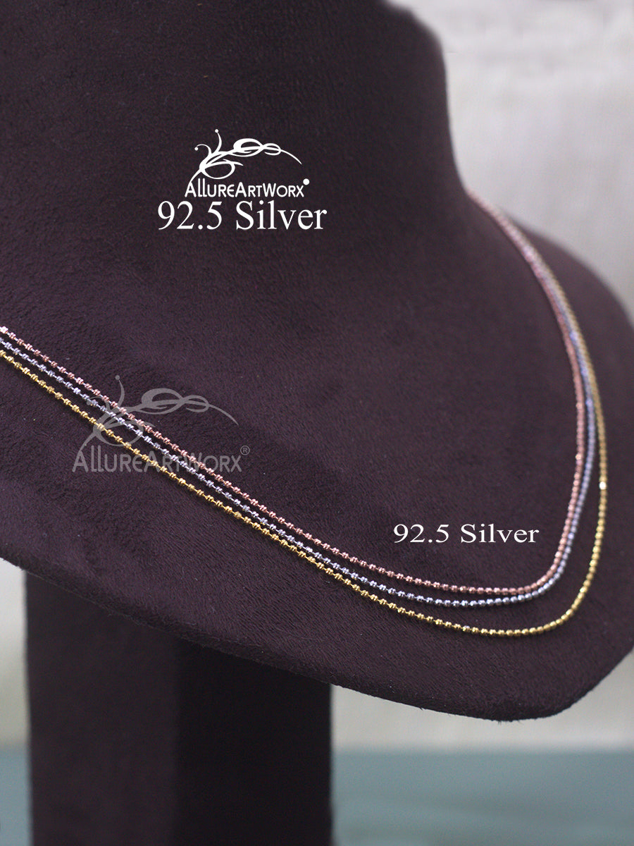 Three Tone Silver Chain