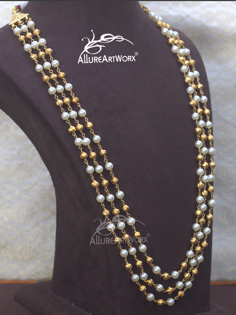 Pearl Gold Ball Neckpiece
