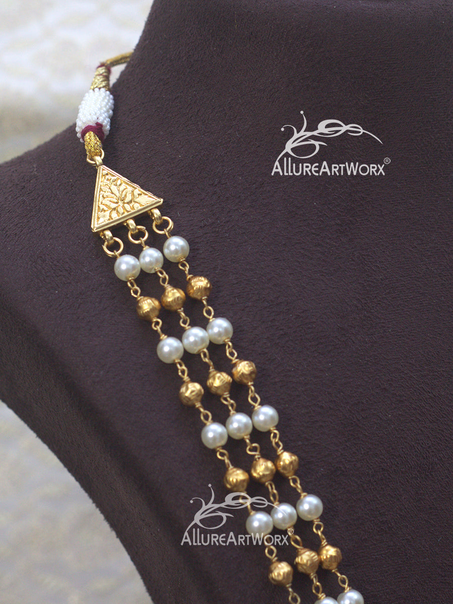 Pearl Gold Ball Neckpiece