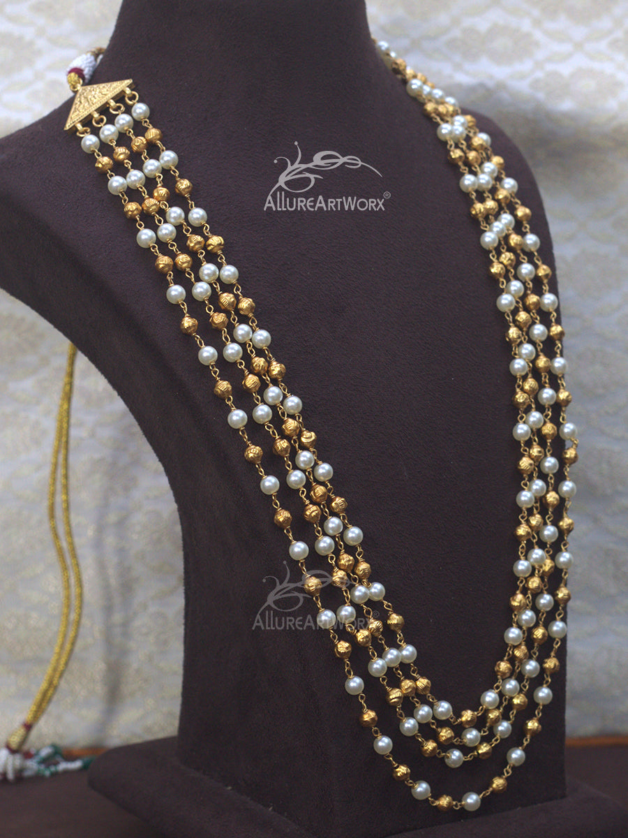 Pearl Gold ball  Neckpiece