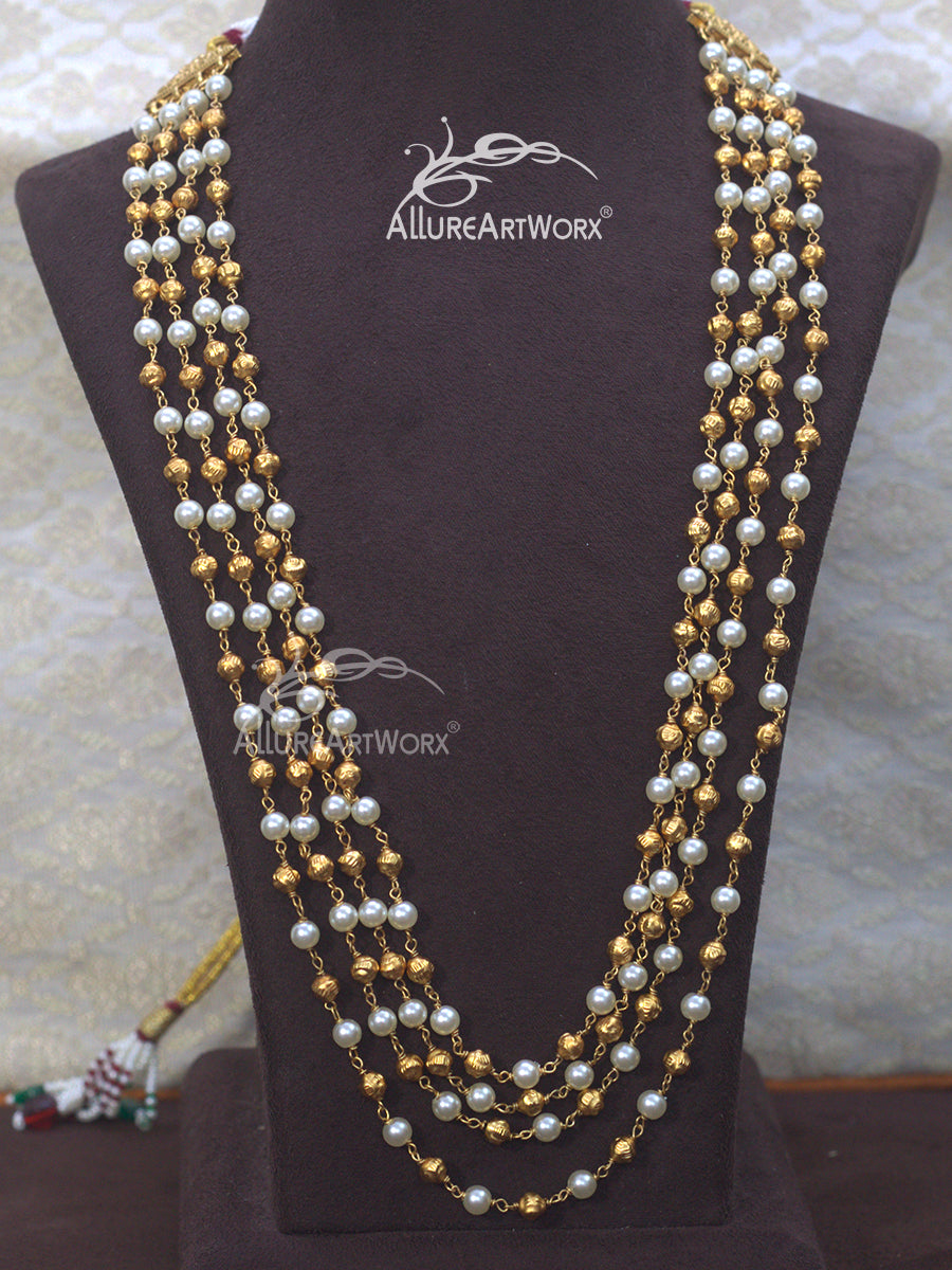 Pearl Gold ball  Neckpiece