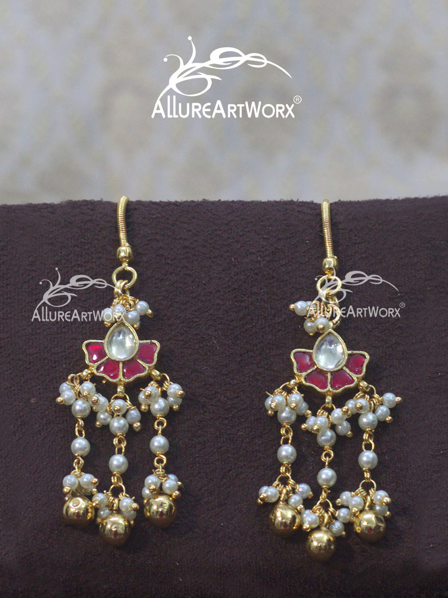 Pearl Kundan Necklace(long)