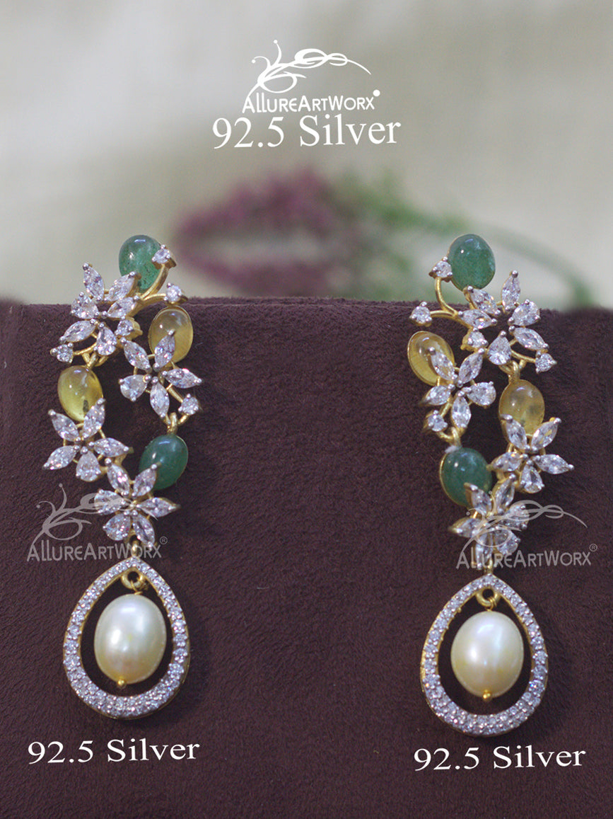 Evanthe Silver Earrings(long)