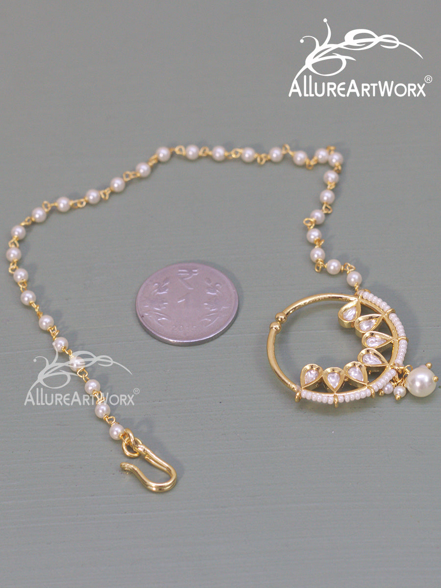 Kundan Pearl Nosering